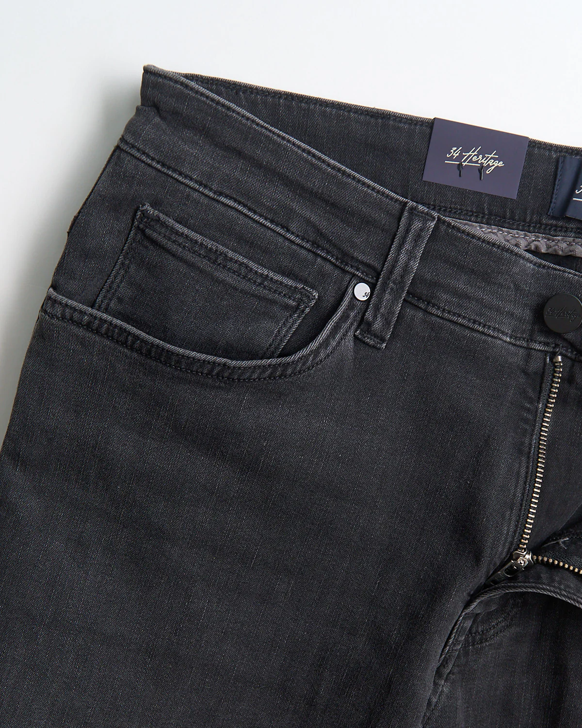 Dark Smoke Refined ' Cool' Fit Slim Stretch Jeans - Image 2