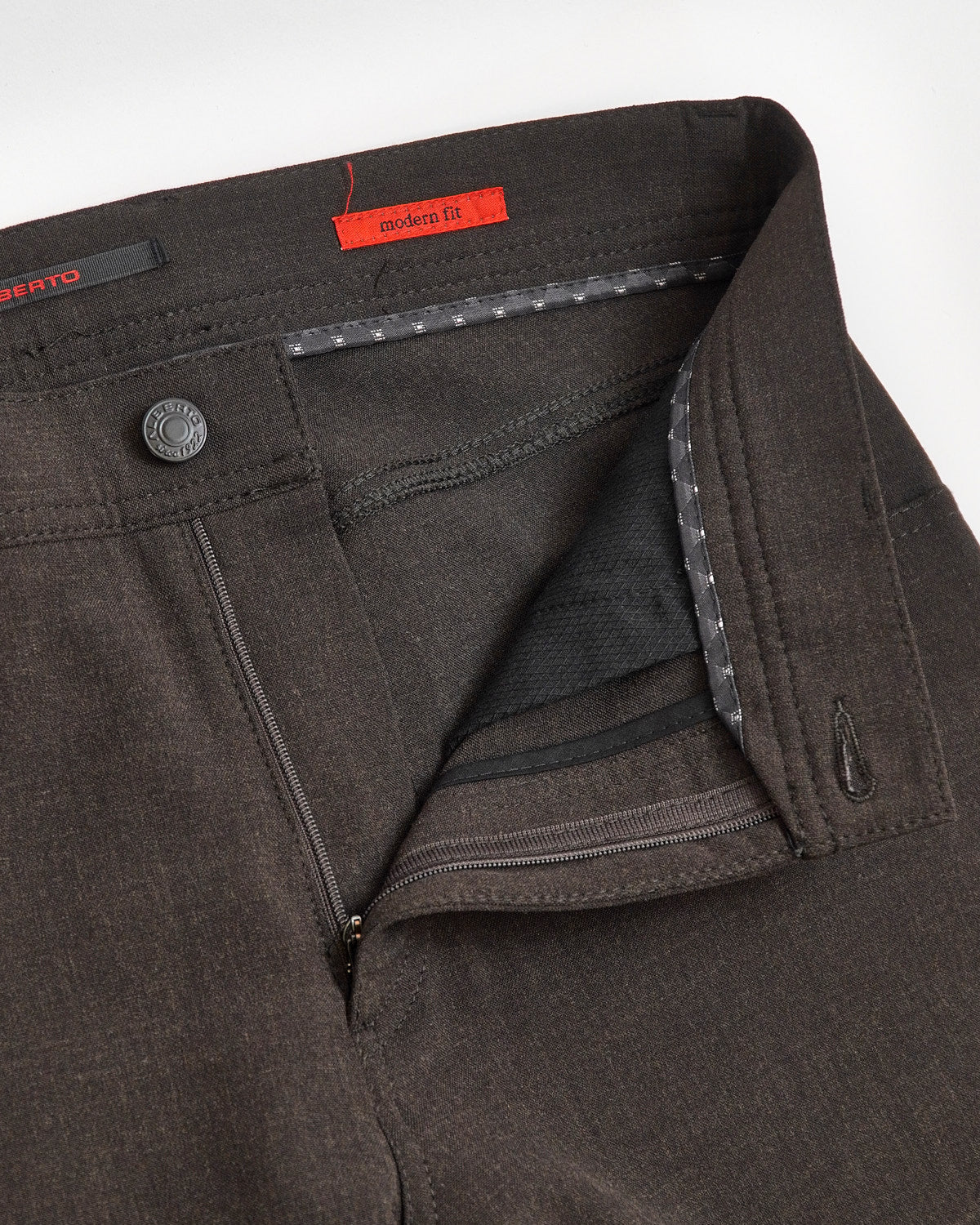 Chocolate 'Stone' Modern Fit Ceramica 5 Pocket Tech Dress Pants - Image 3