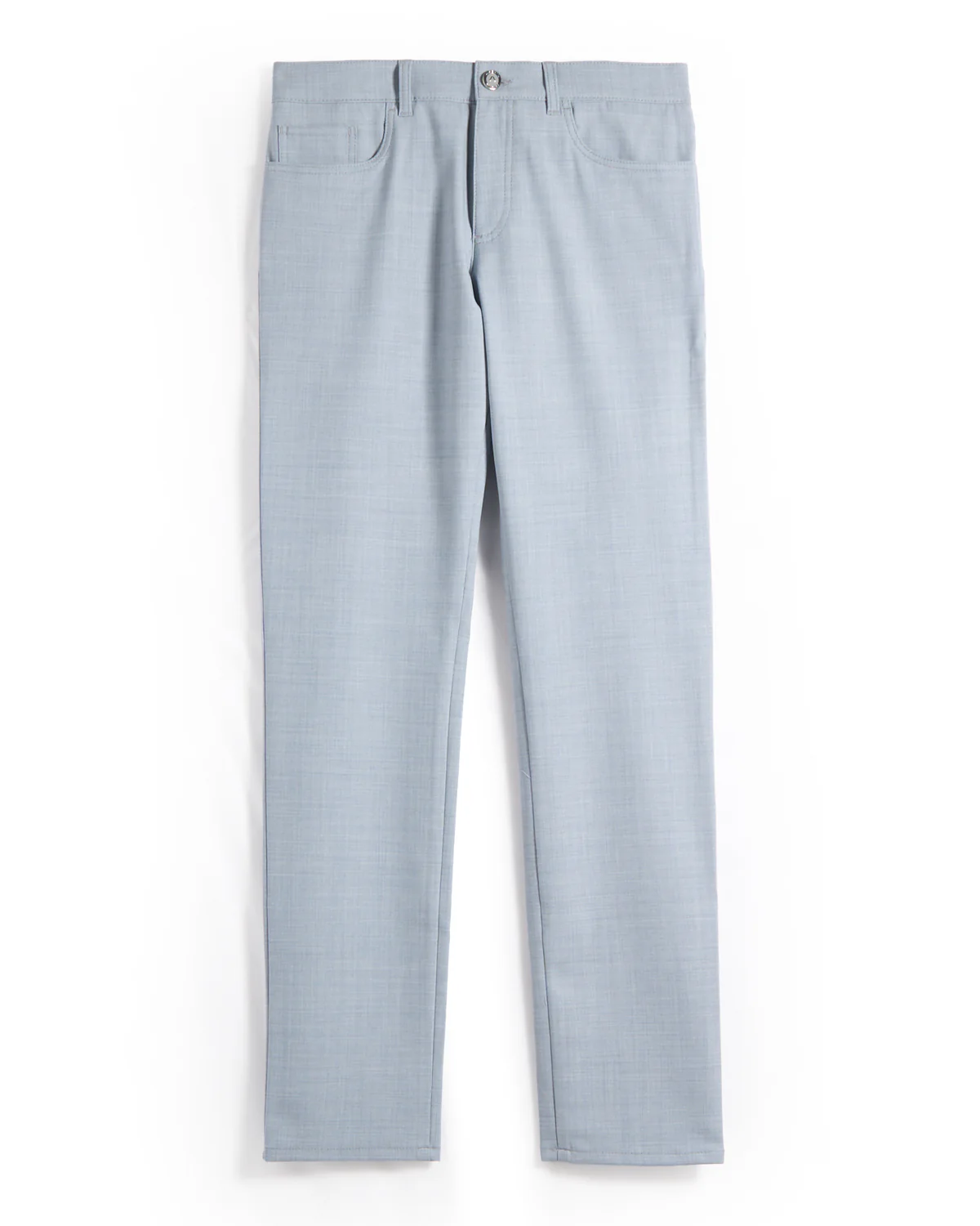 Light Blue Performance Wool Mix Dressy 5 Pocket Pants