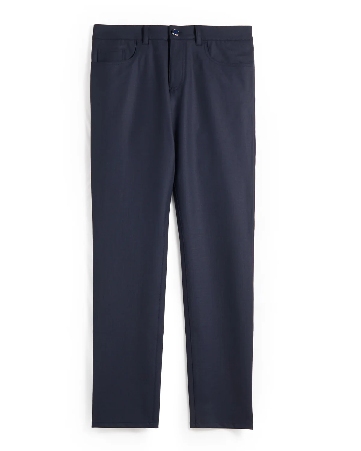 Navy Performance Wool Mix Dressy 5 Pocket Pants