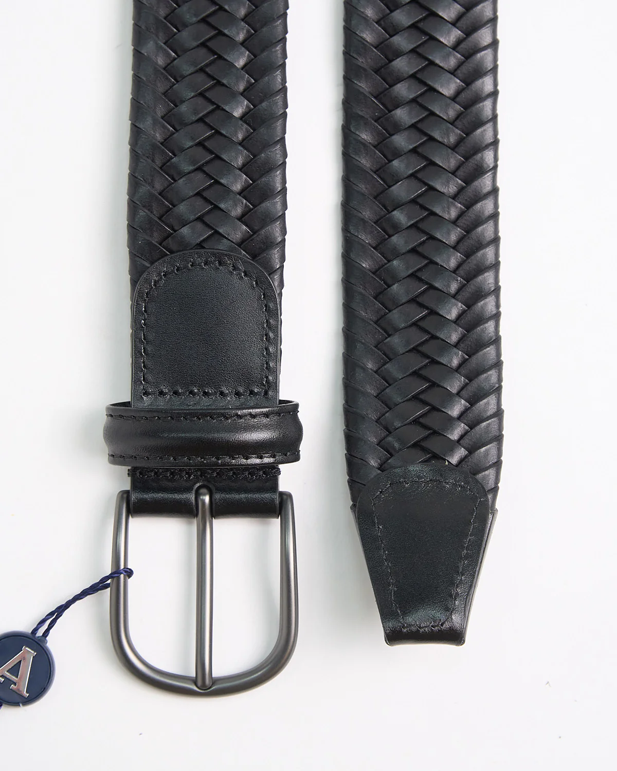 Stretch Leather Braided Dress Belt - Image 3