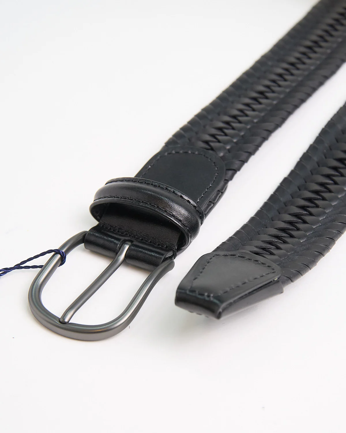 Stretch Leather Braided Dress Belt - Image 4