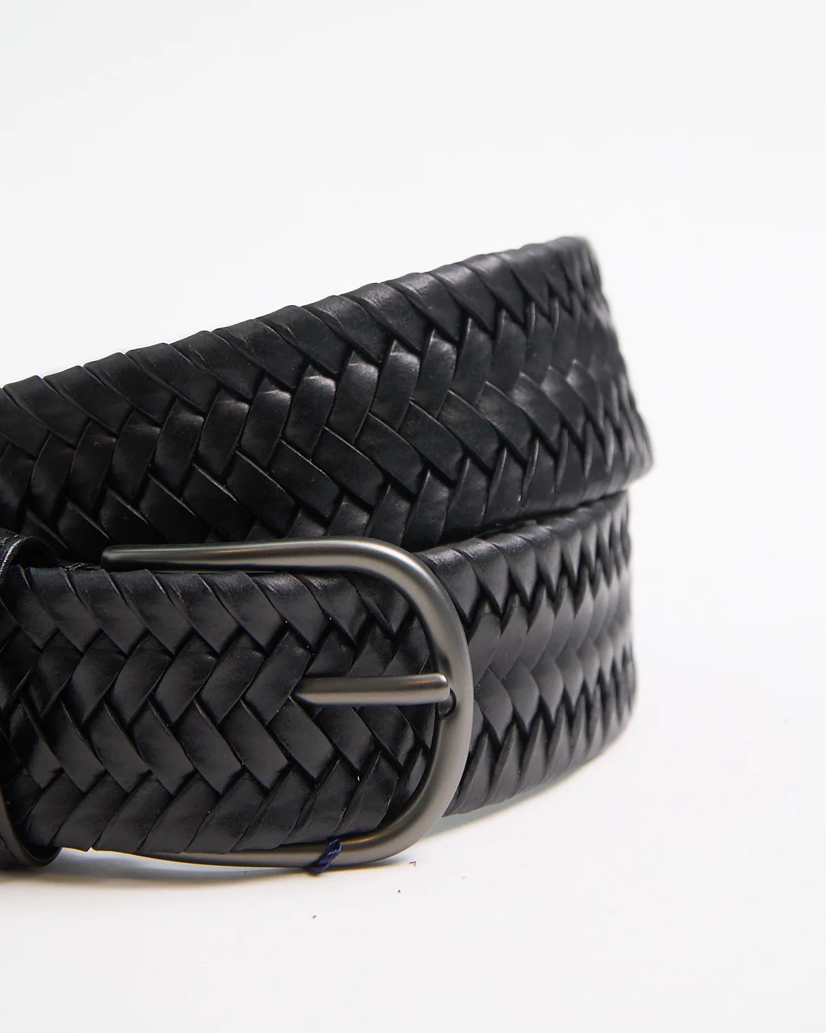 Stretch Leather Braided Dress Belt - Image 5
