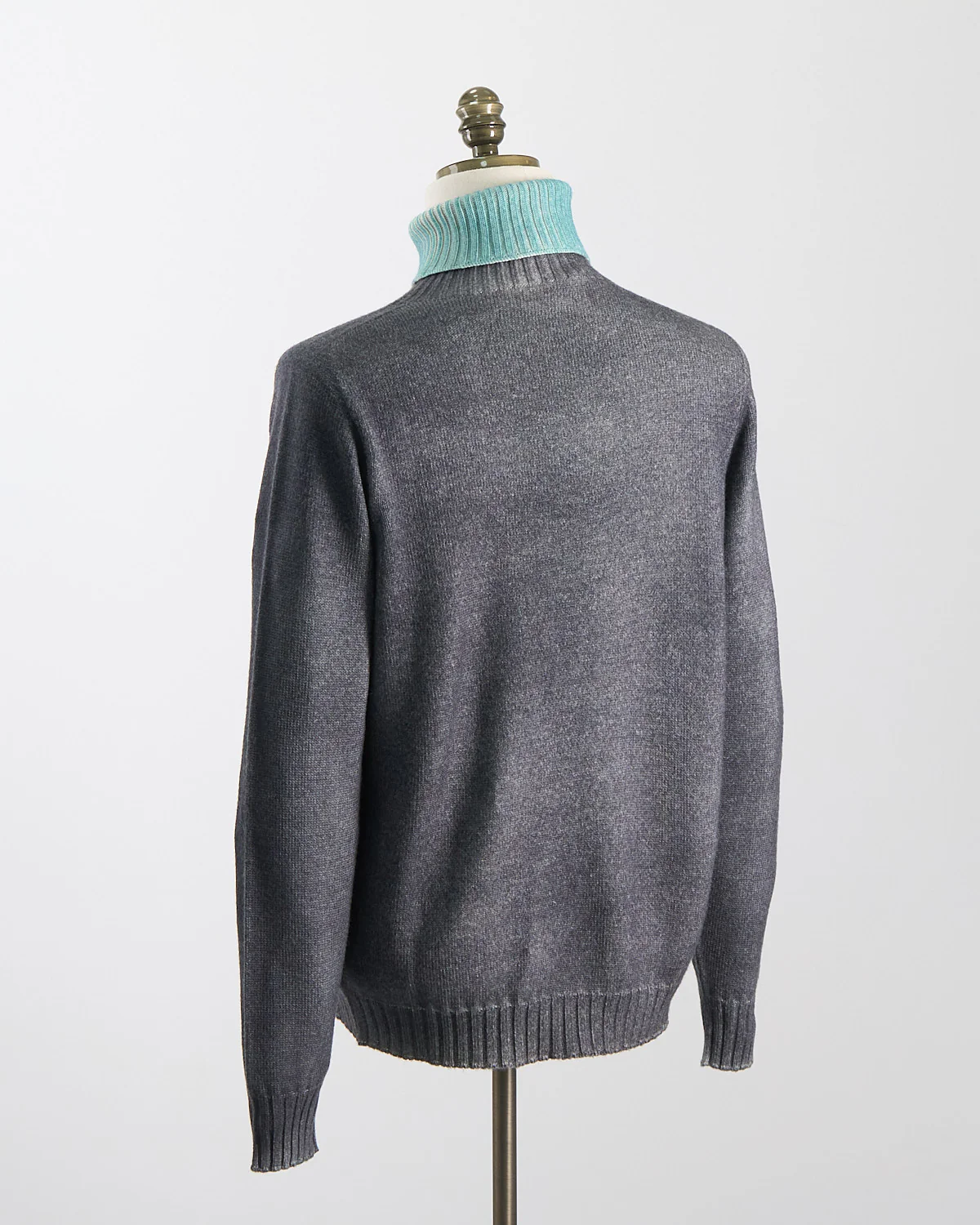 Reversable, Double Airbrush, 7 Gauge, 100% Merino, Turtleneck Sweater - Image 6