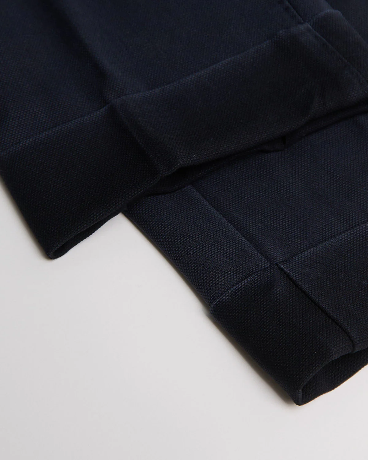 Midnight Navy 'Chaia' Relaxed Fit Frosted Wool Trousers - Image 6