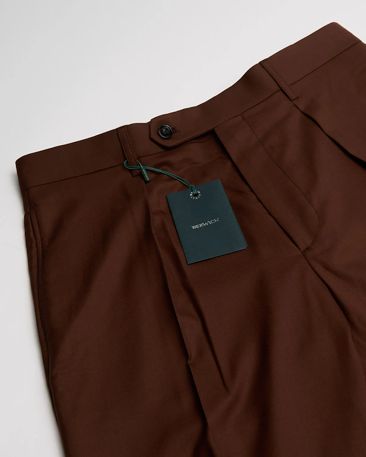 Tobacco Wool & Silk 'Chaia' Relaxed Fit Trousers - Image 3