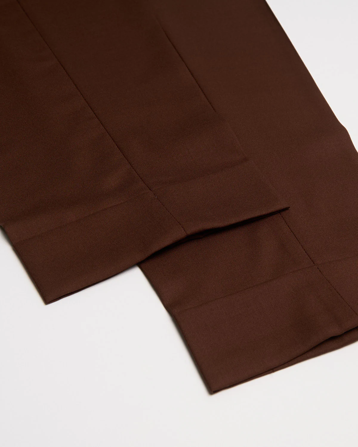 Tobacco Wool & Silk 'Chaia' Relaxed Fit Trousers - Image 4