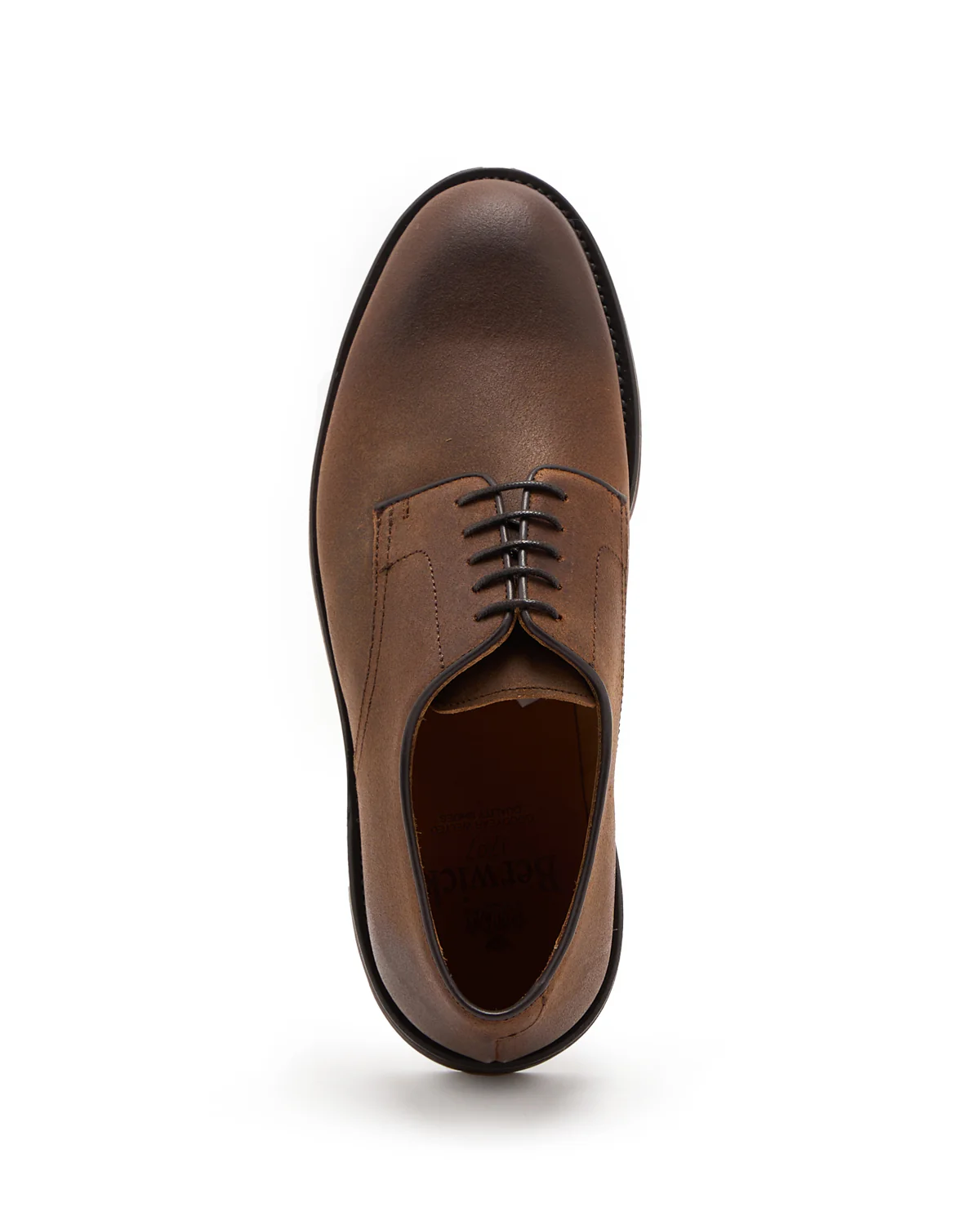 Waxed Leather Light Brown Derby Shoe - Image 3