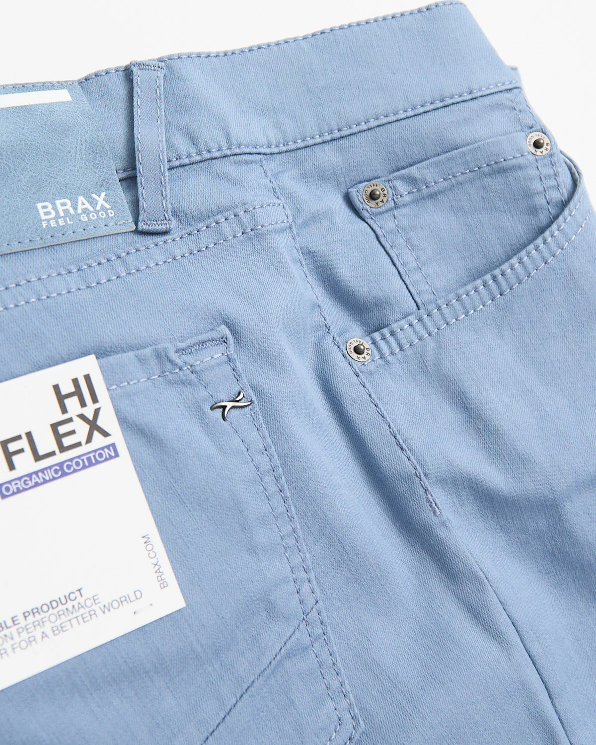 Blue Chuck Hi-Flex Stretch Cotton 5 Pocket Pants - Image 3