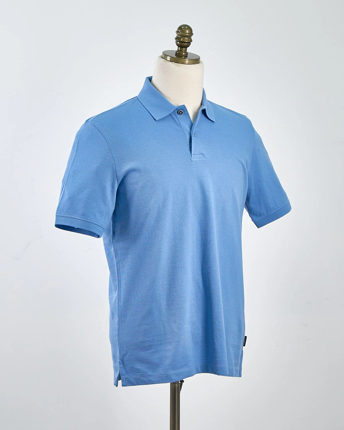 Ribbed Washed Cotton Polo