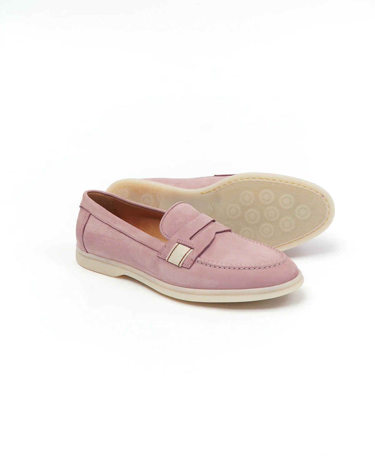 Pink Morbidone Leather Loafers - Image 3