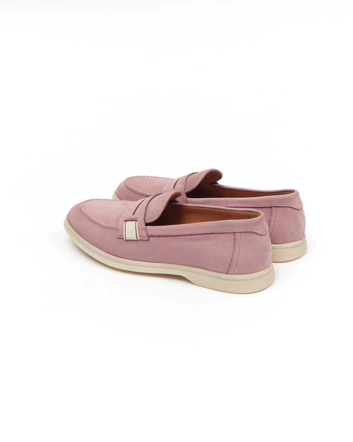 Pink Morbidone Leather Loafers - Image 4