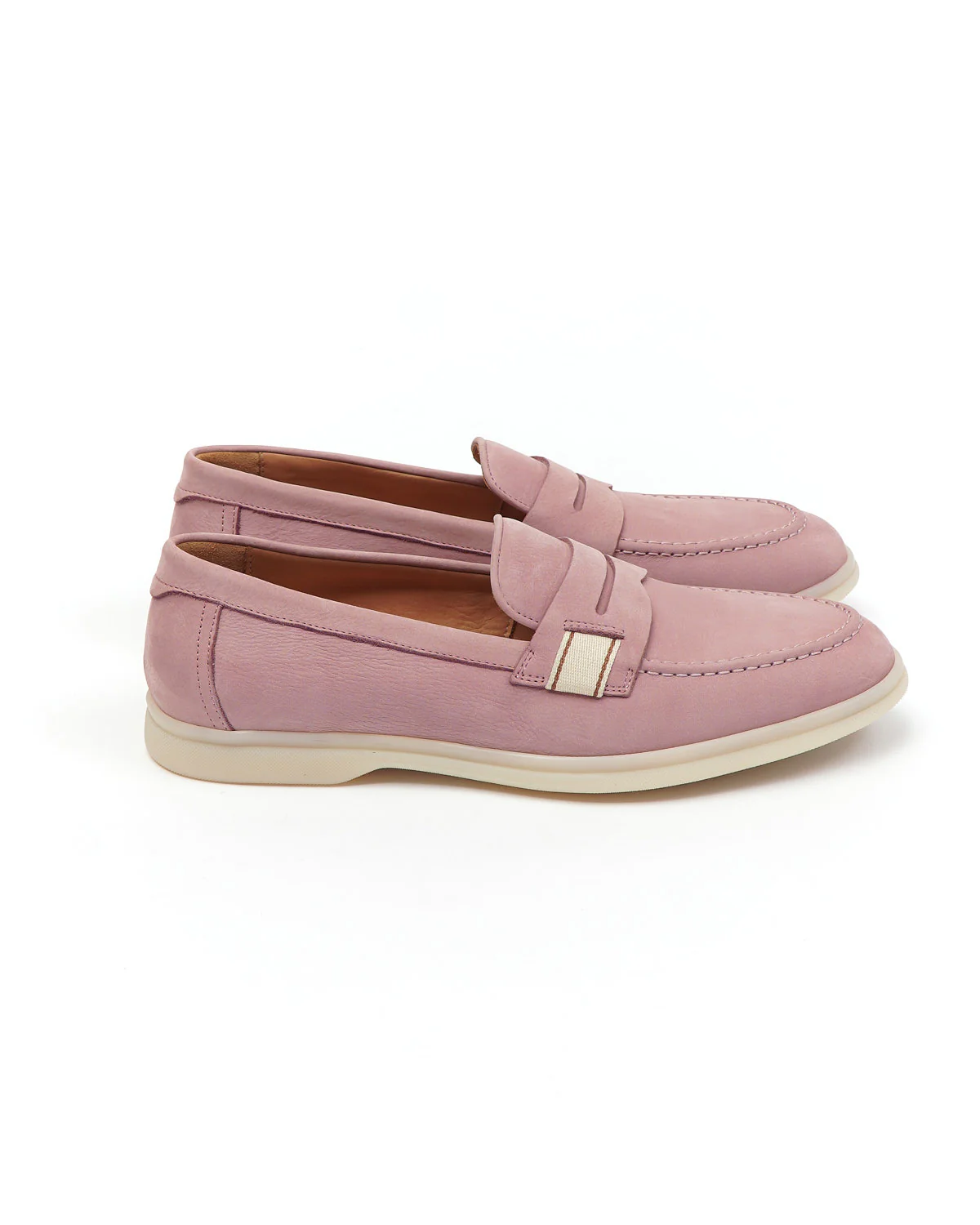 Pink Morbidone Leather Loafers - Image 5
