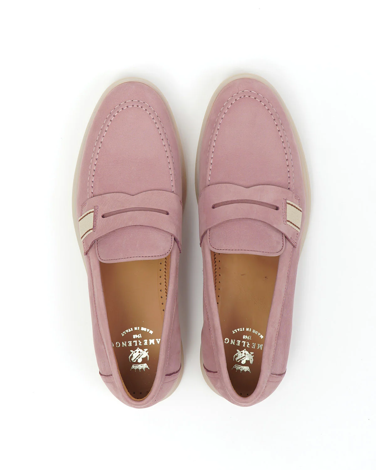 Pink Morbidone Leather Loafers - Image 7