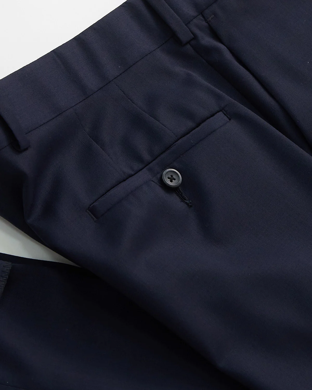 'Cade' Super 100S Navy Wool Pants - Image 4