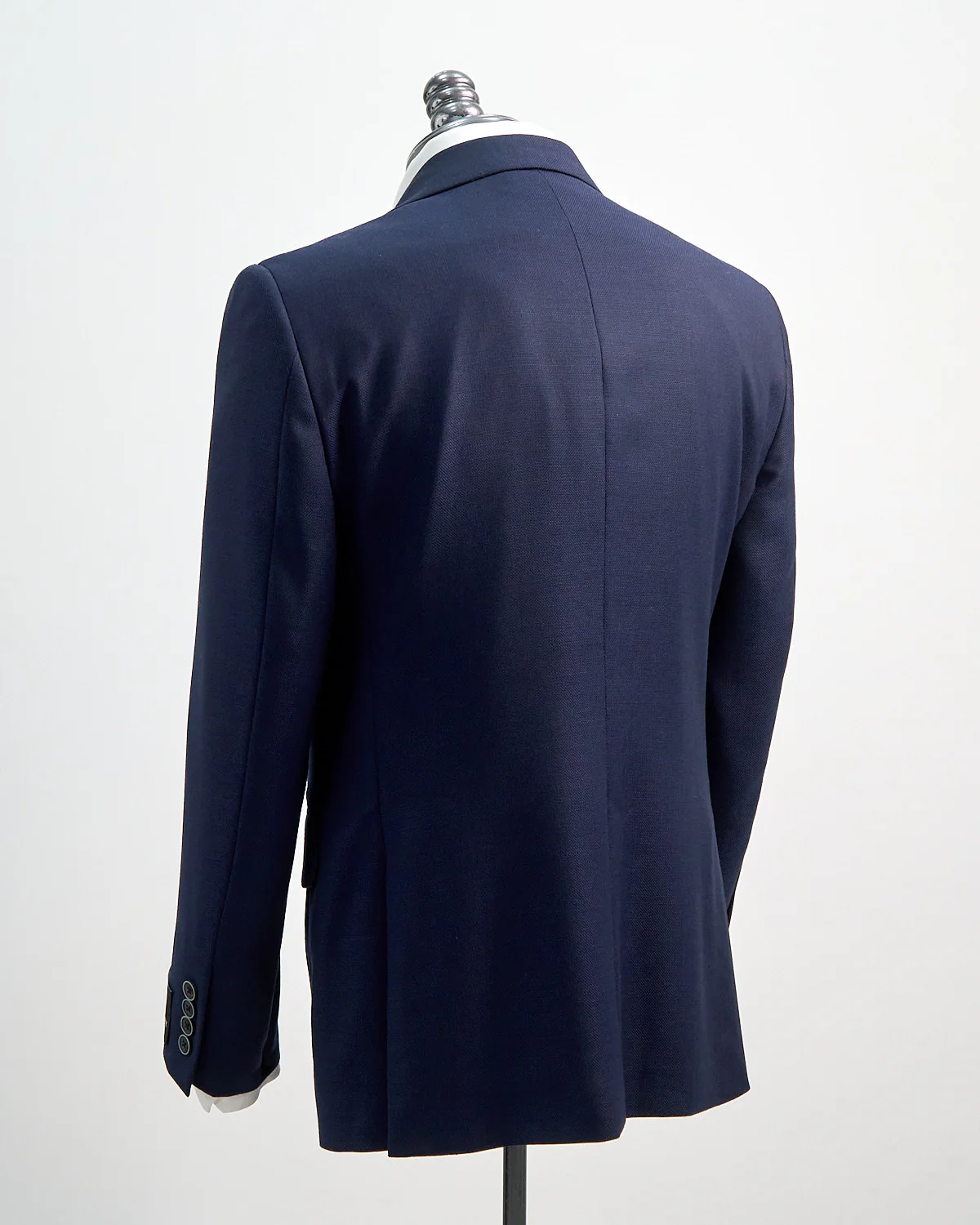 'Gibson' Navy Textured Wool Blazer - Image 8