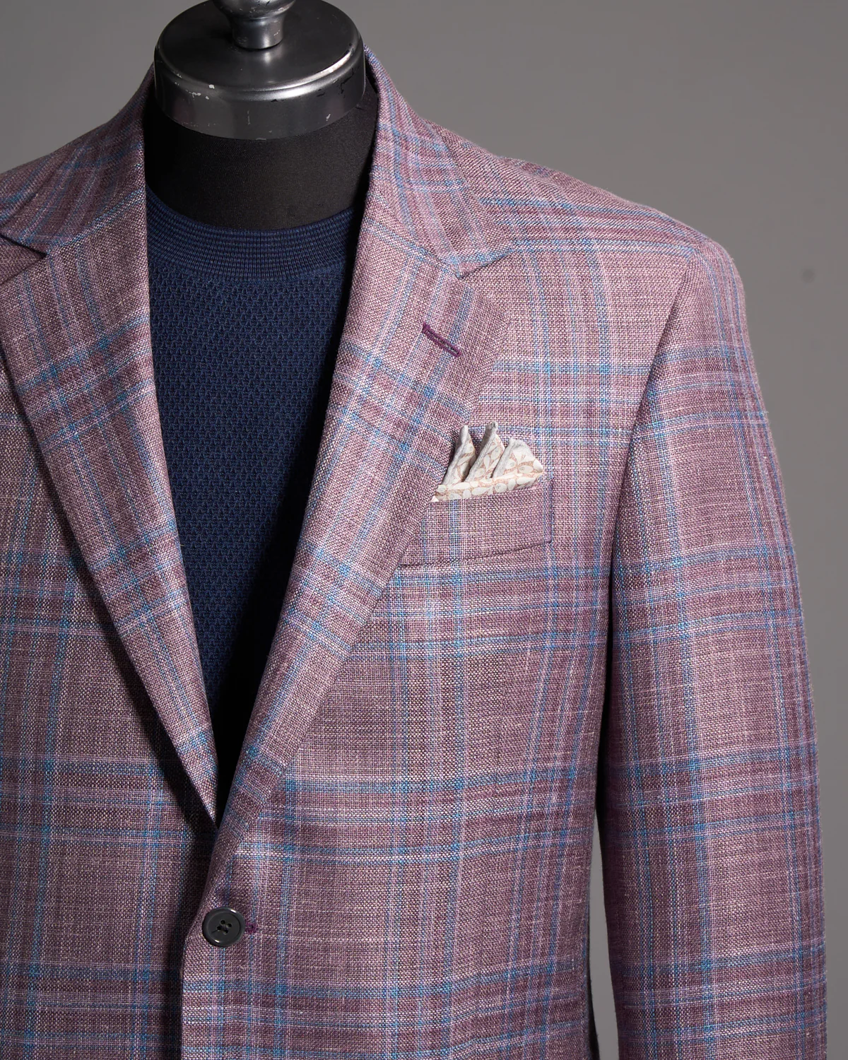 Loro Piana Summertime Textured Check Sports Jacket - Image 2