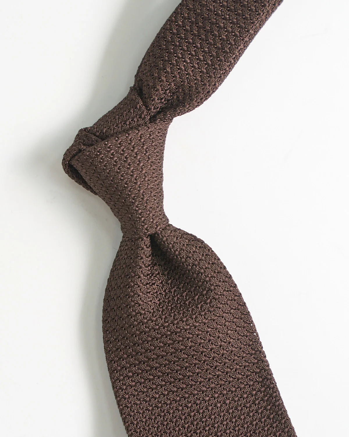 Dark Brown Silk Grenadine Garsa Grossal Tie - Image 2