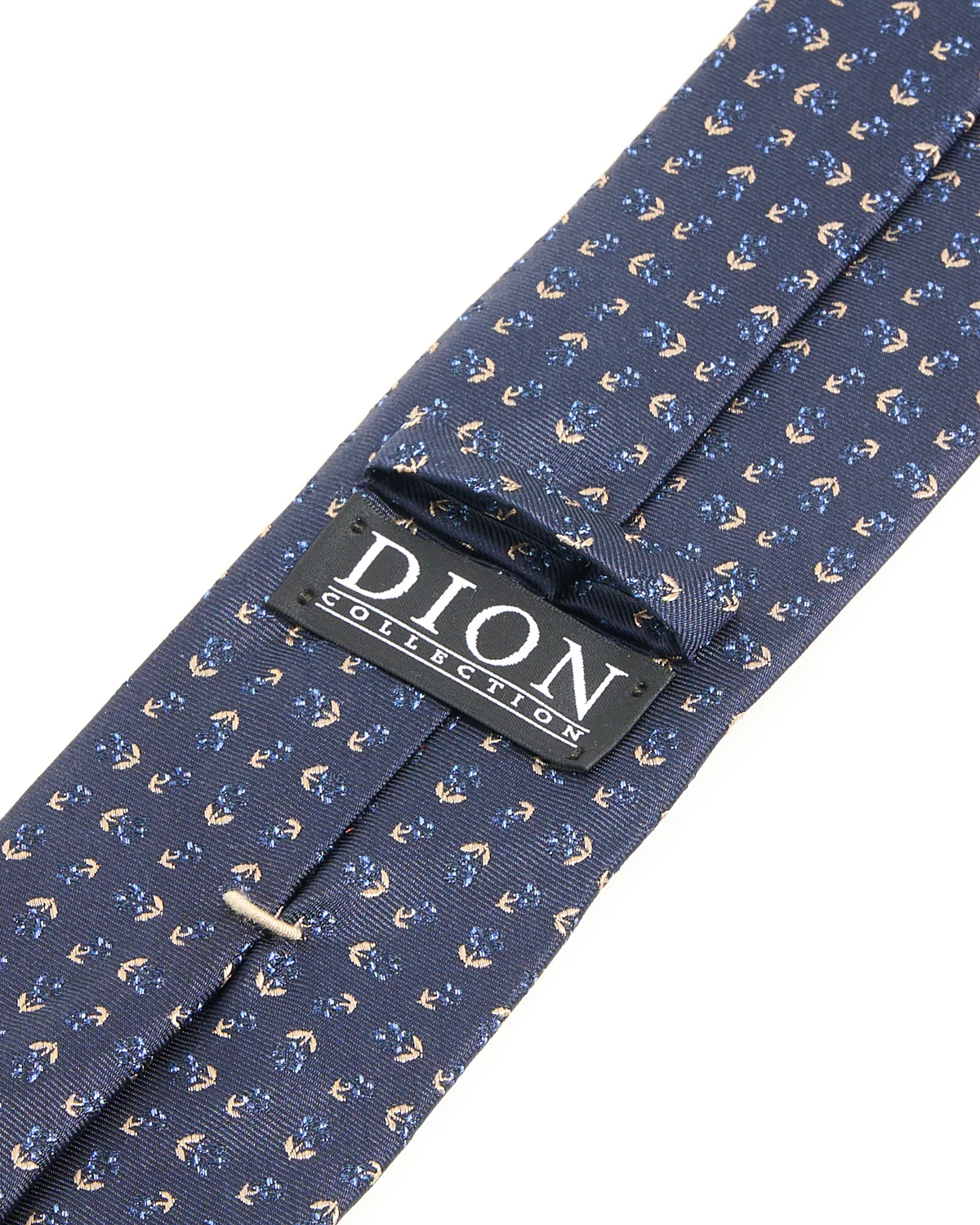Midnight Micro Motif Silk Tie - Image 2