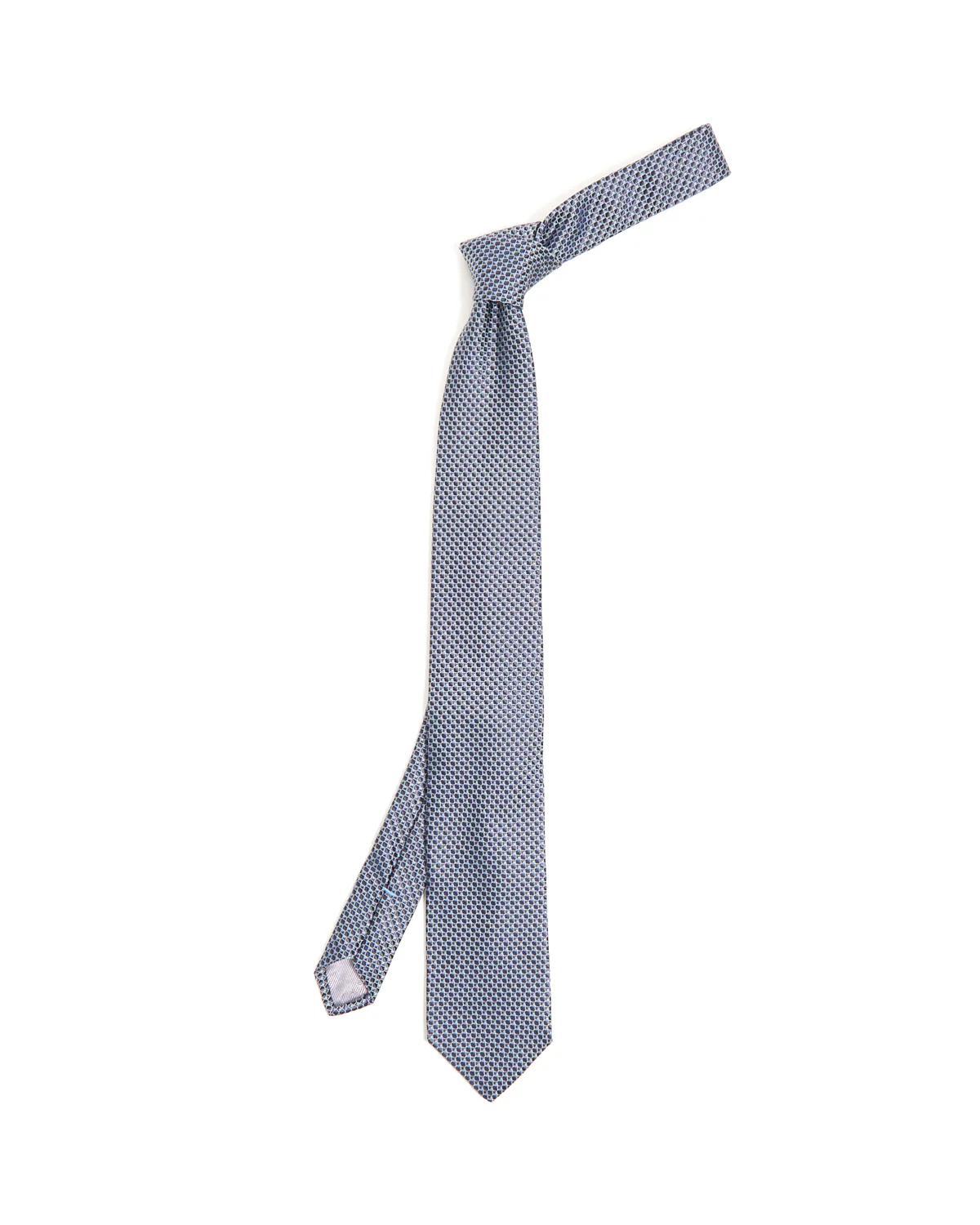 Navy Honeycomb Silk Tie