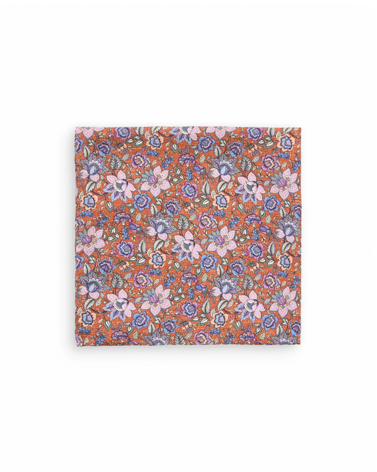 Printed Panama Floral Verdant Melange Pocket Square