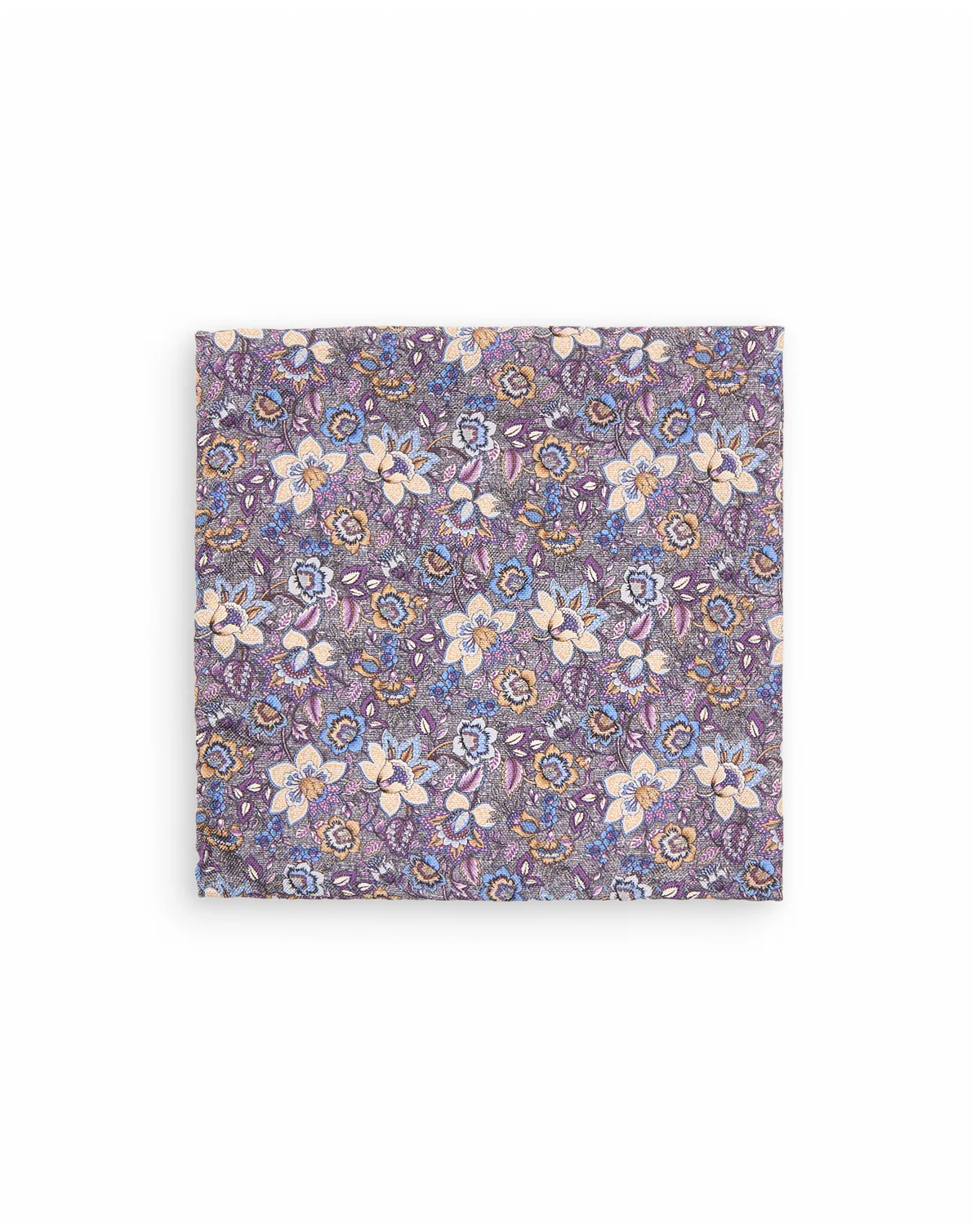 Printed Panama Floral Verdant Melange Pocket Square
