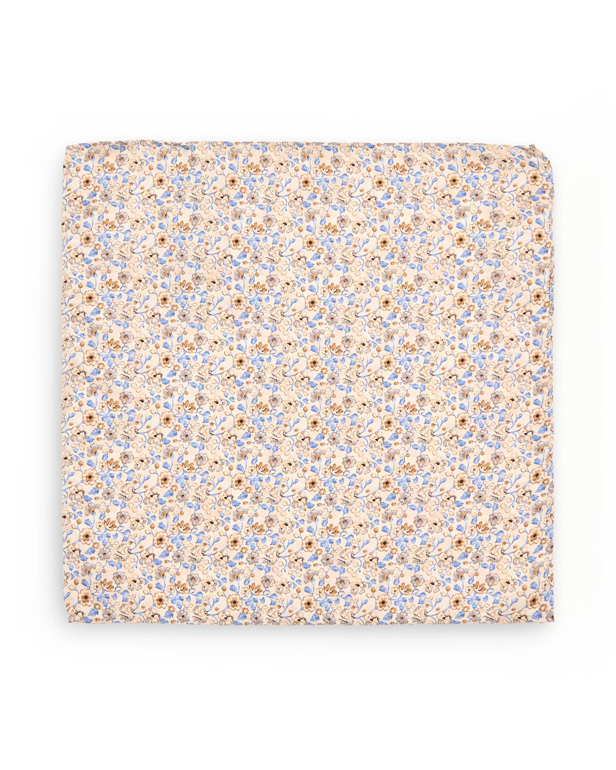 Sand Floral Silk Pocket Square - Image 3