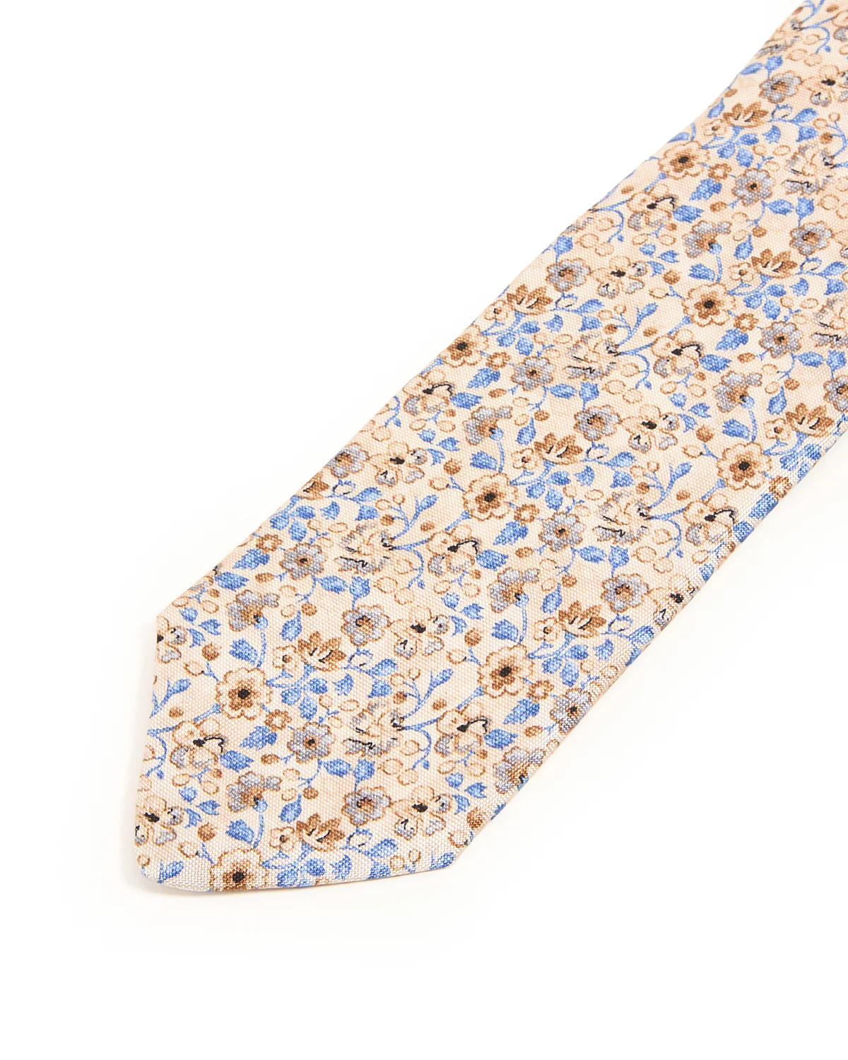 Sand Floral Silk Tie