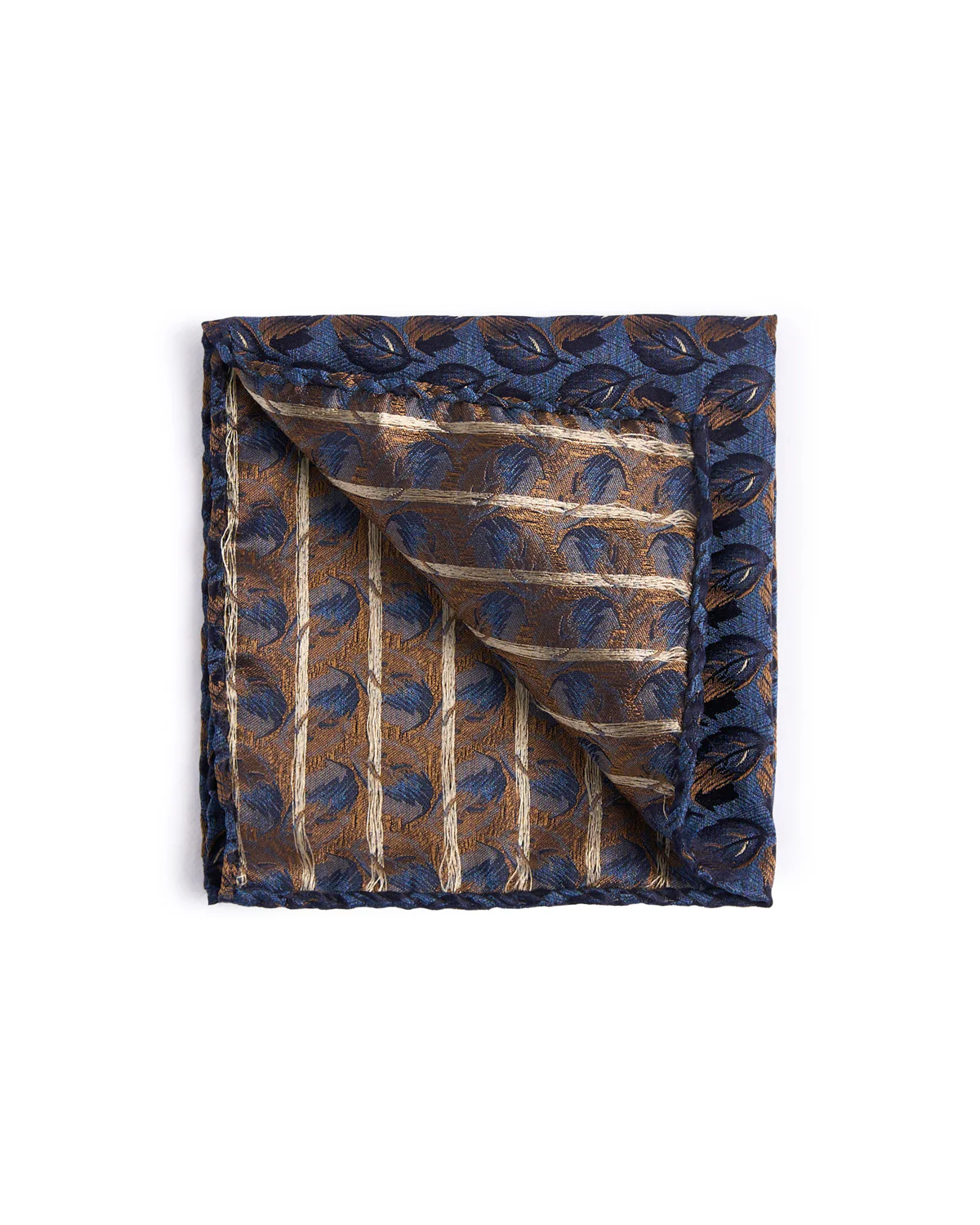 Silk Cascading Leaves Pocket Square - Image 2