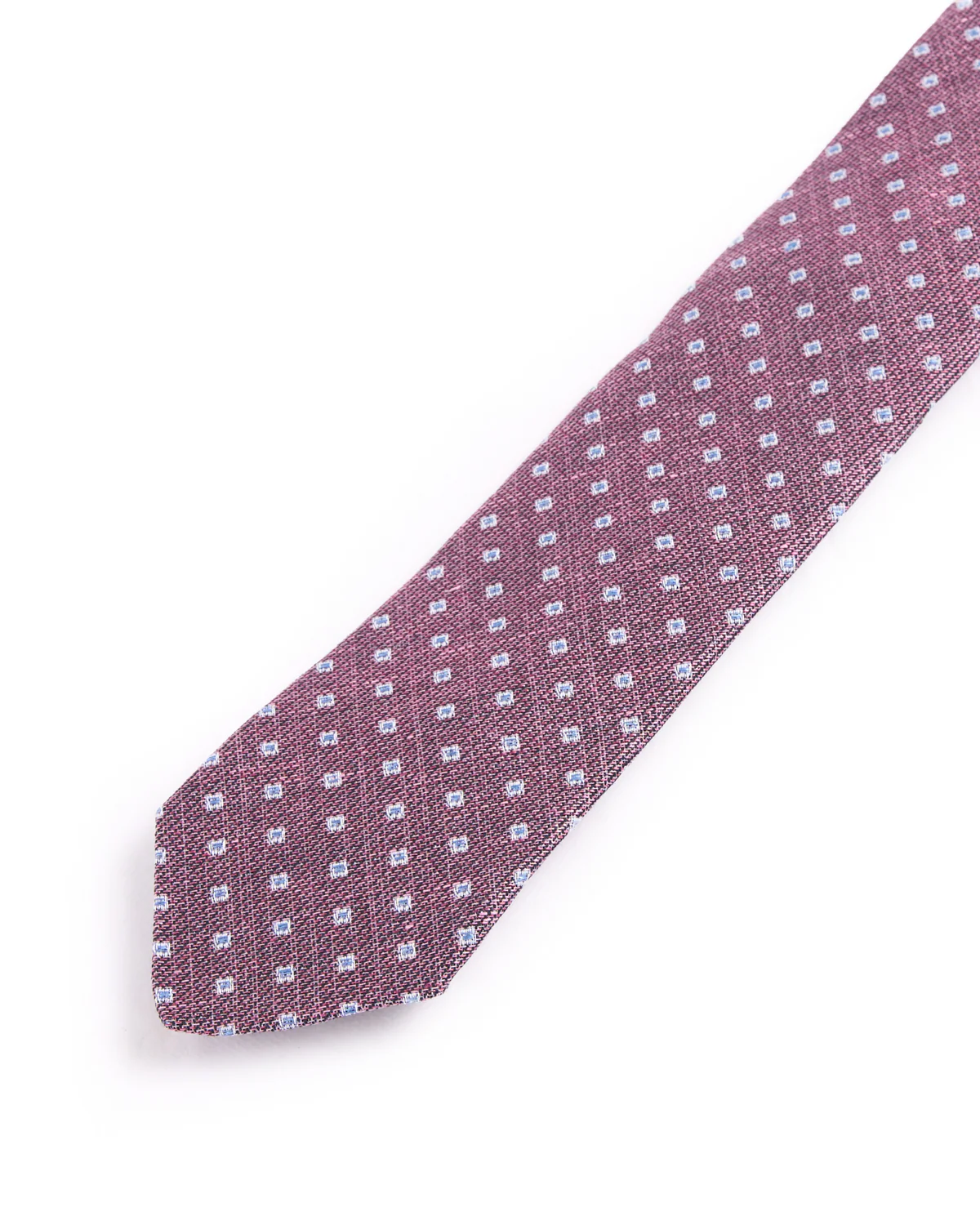 Silk/Linen Melange Sqare Medallion Tie - Image 2