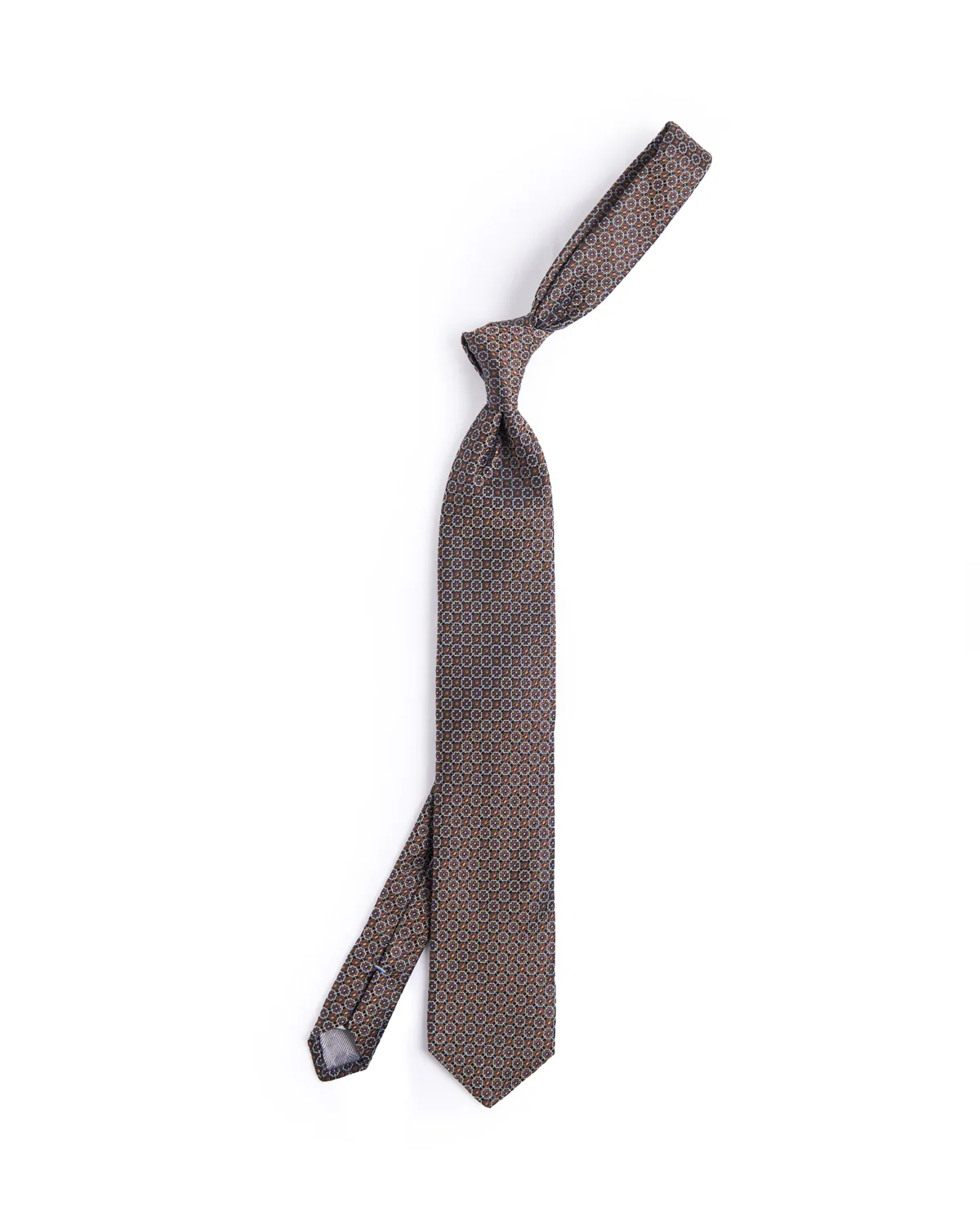Silk Woven Jacquard Floral Medallion Tie