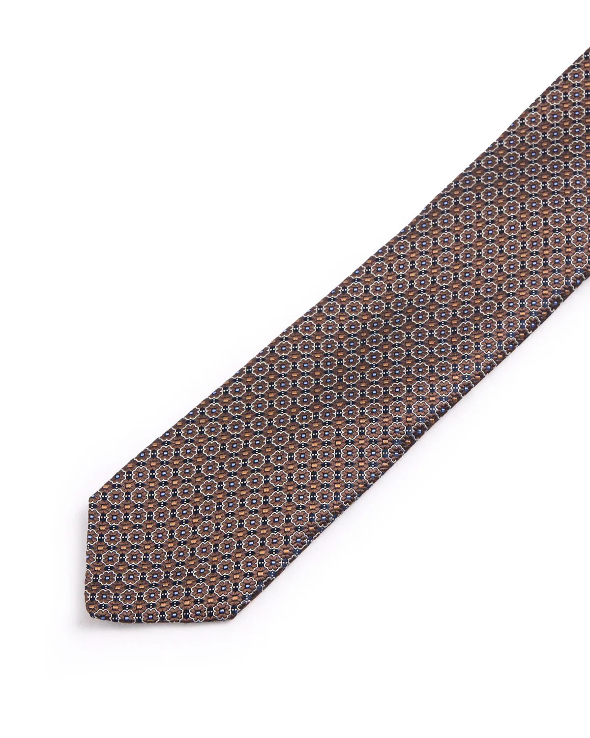 Silk Woven Jacquard Floral Medallion Tie - Image 2