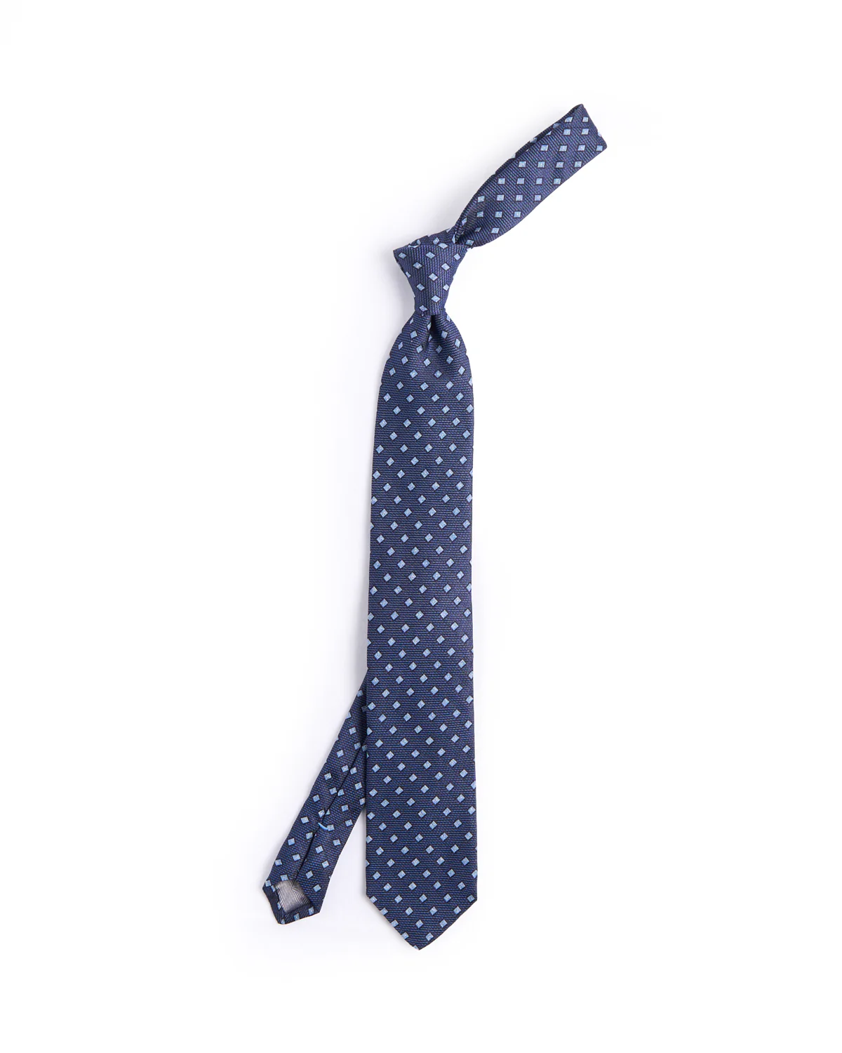 Silk Woven Jacquard Rhombus Micro Medallion Tie
