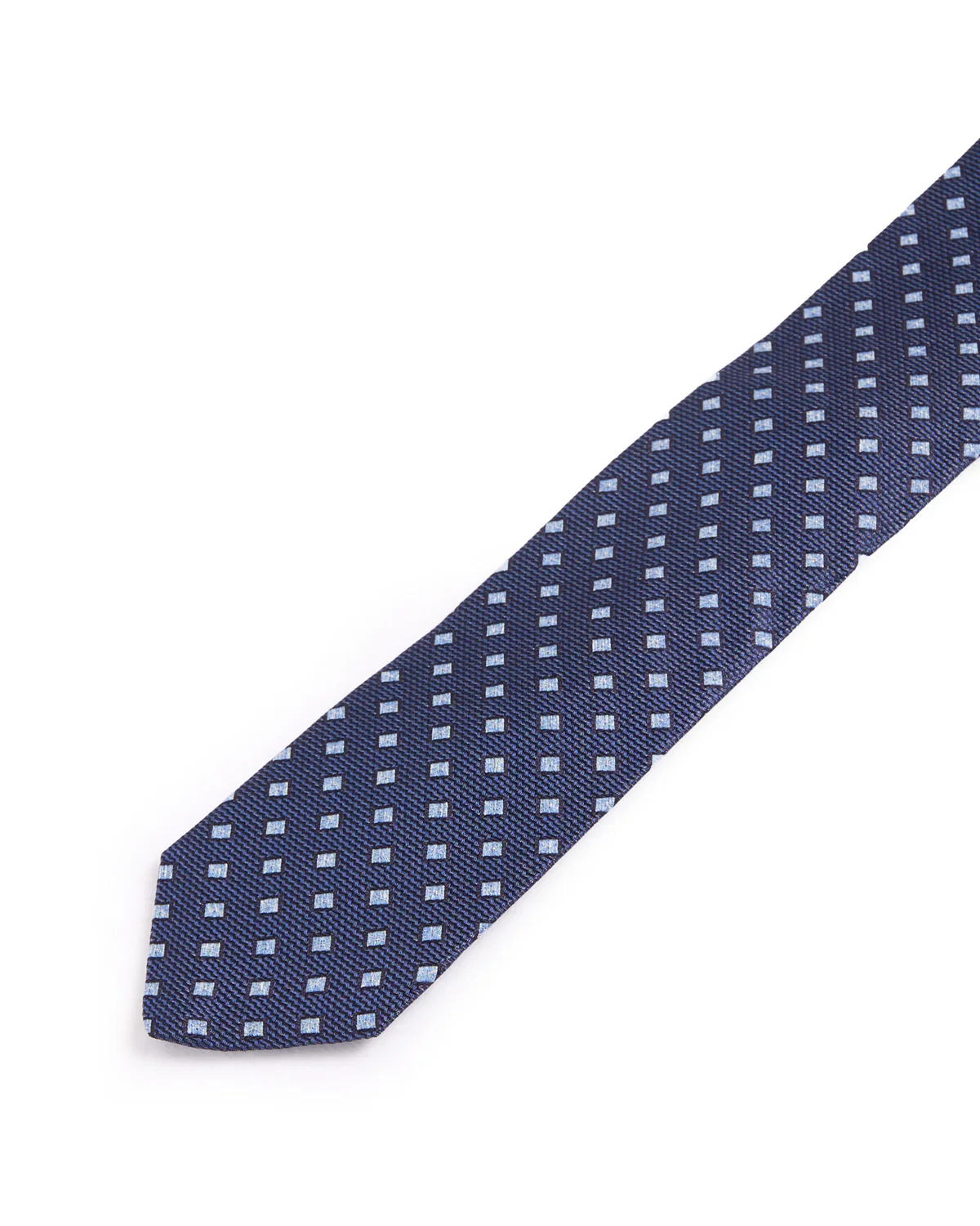 Silk Woven Jacquard Rhombus Micro Medallion Tie - Image 2