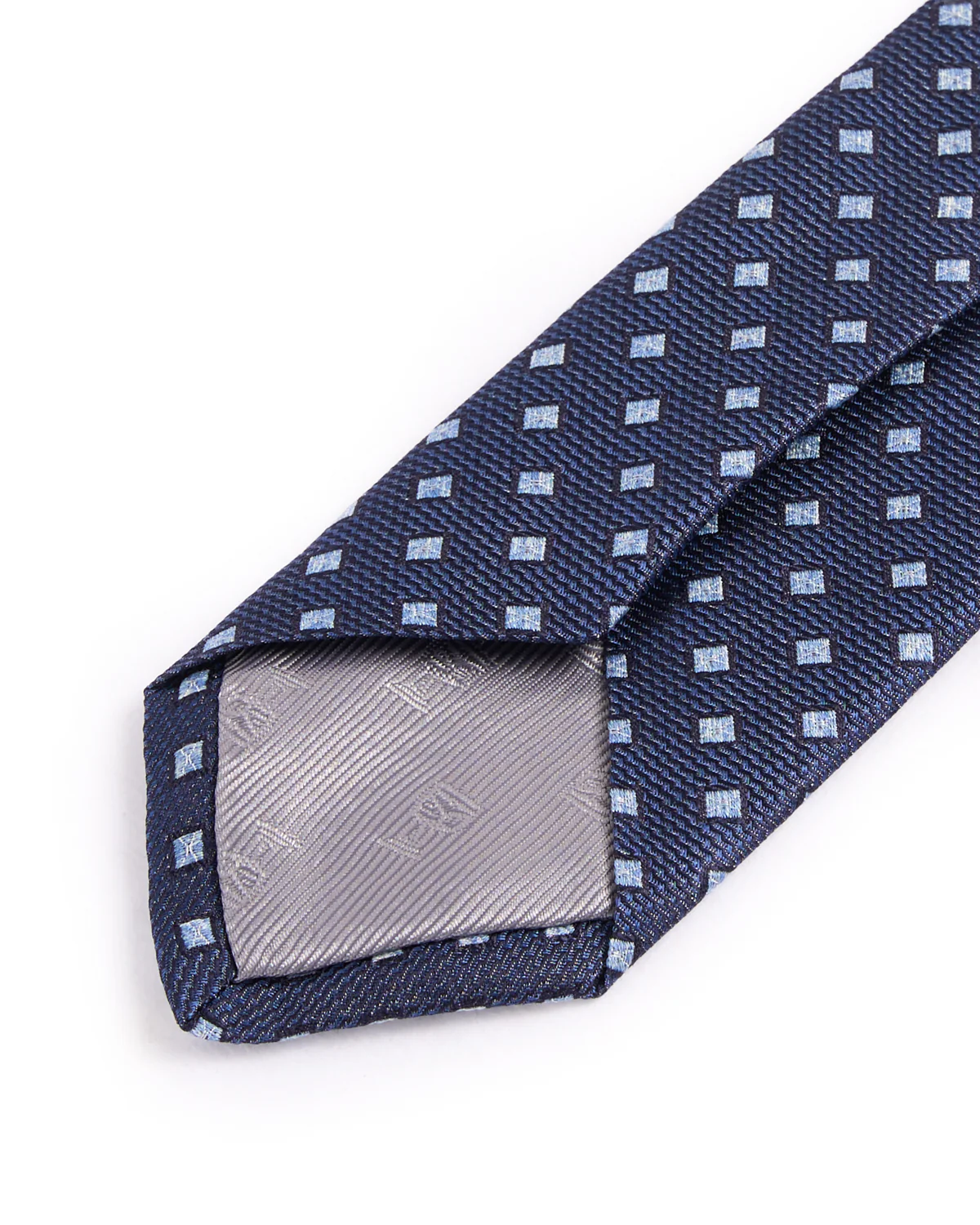 Silk Woven Jacquard Rhombus Micro Medallion Tie - Image 3