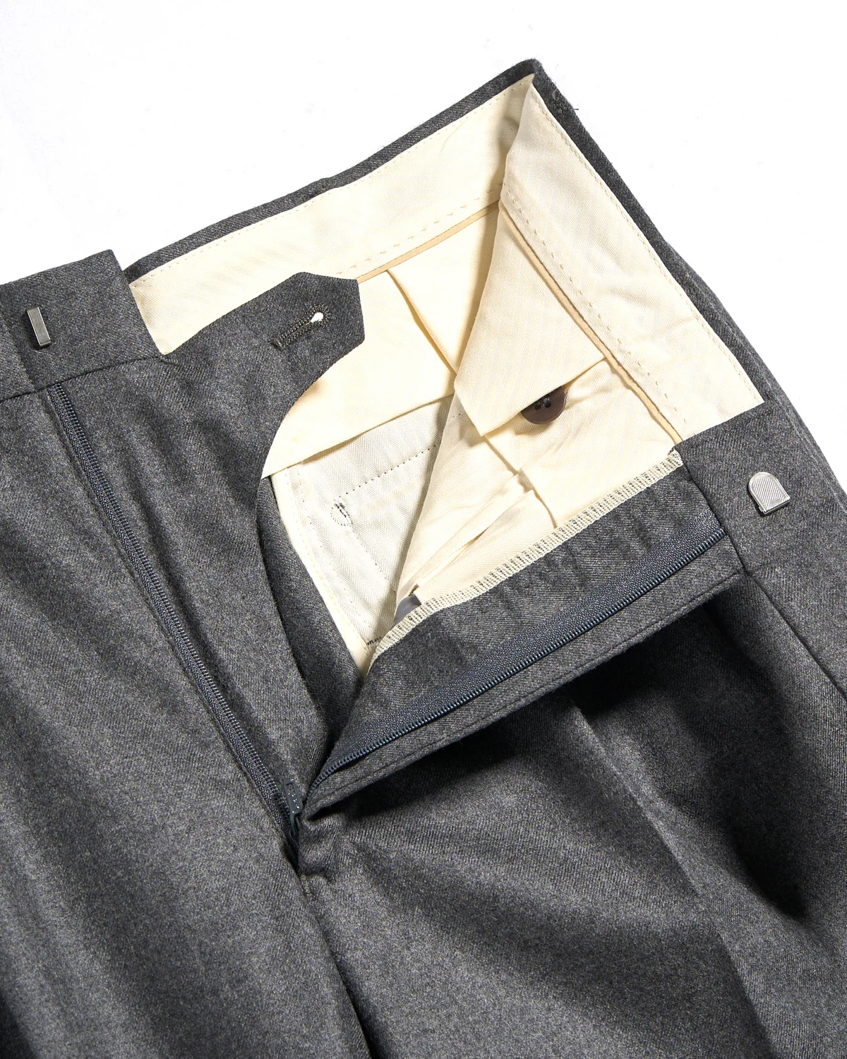 Super 120's Light Flannel Double Pleated Dress Pants - Image 2