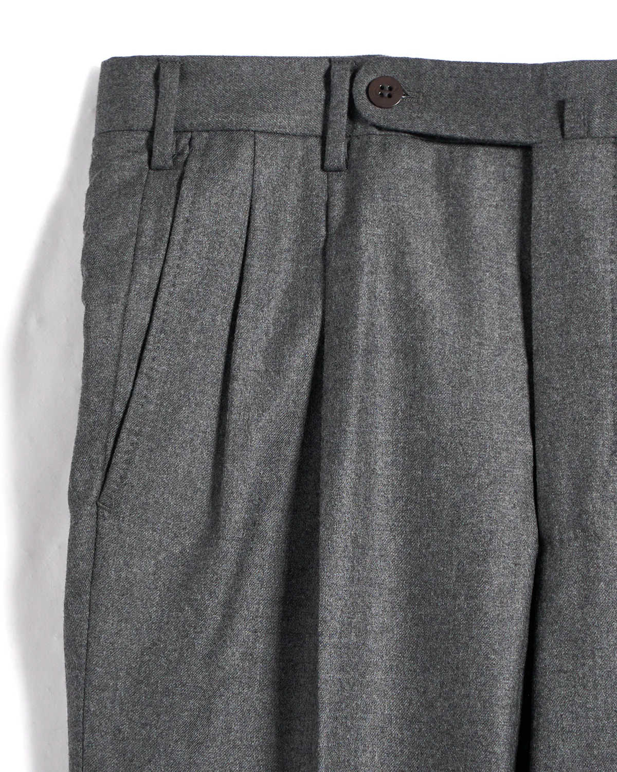 Super 120's Light Flannel Double Pleated Dress Pants - Image 7
