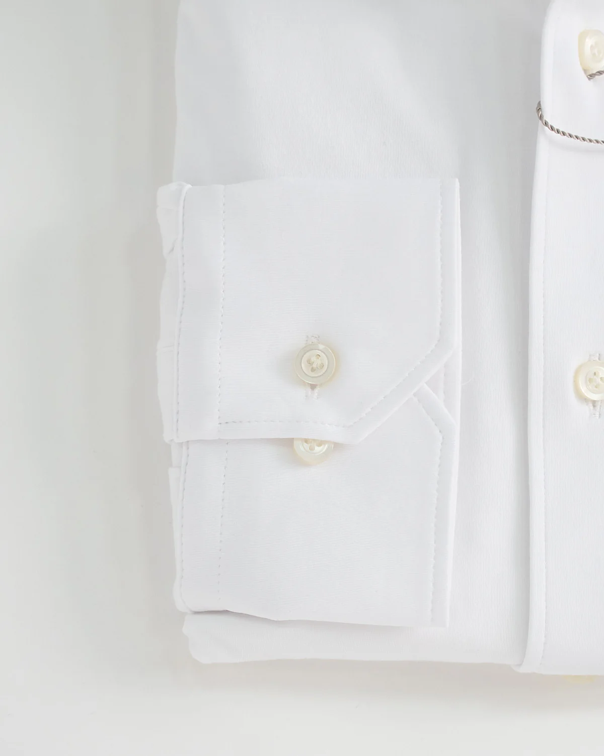 Modern Fit White 4Flex Jersey Stretch Shirt - Image 2