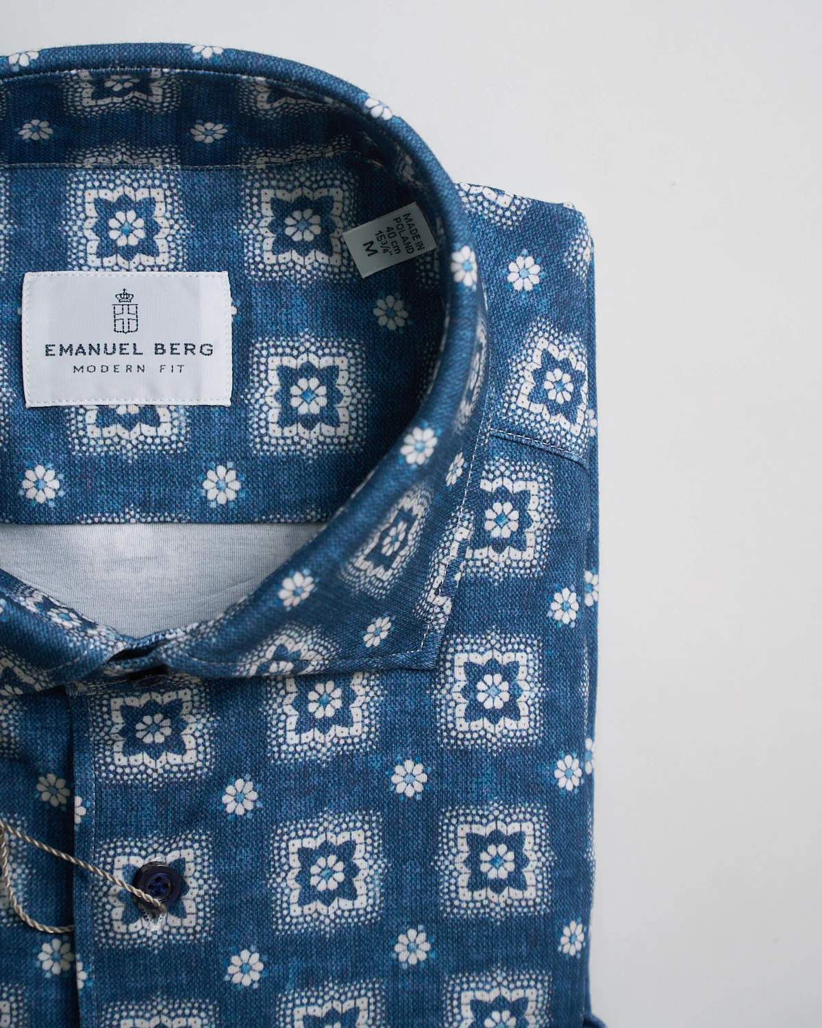 Modern Fit 'Albini 4 Flex' Bold Archival Pattern Stretch Knit Shirt - Image 3