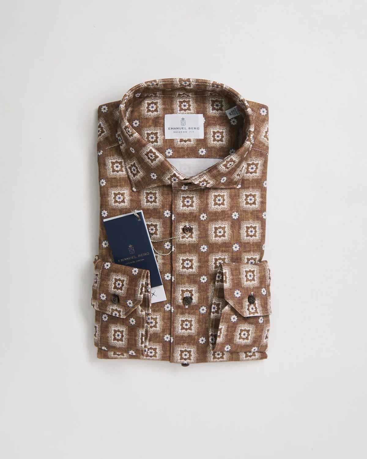 Modern Fit 'Albini 4 Flex' Bold Archival Pattern Stretch Knit Shirt