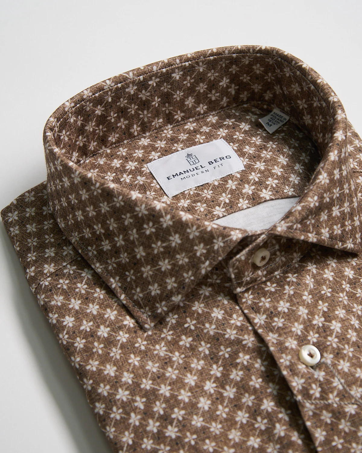 Modern Fit 'Albini 4 Flex' Floral Neat Stretch Knit Shirt - Image 4
