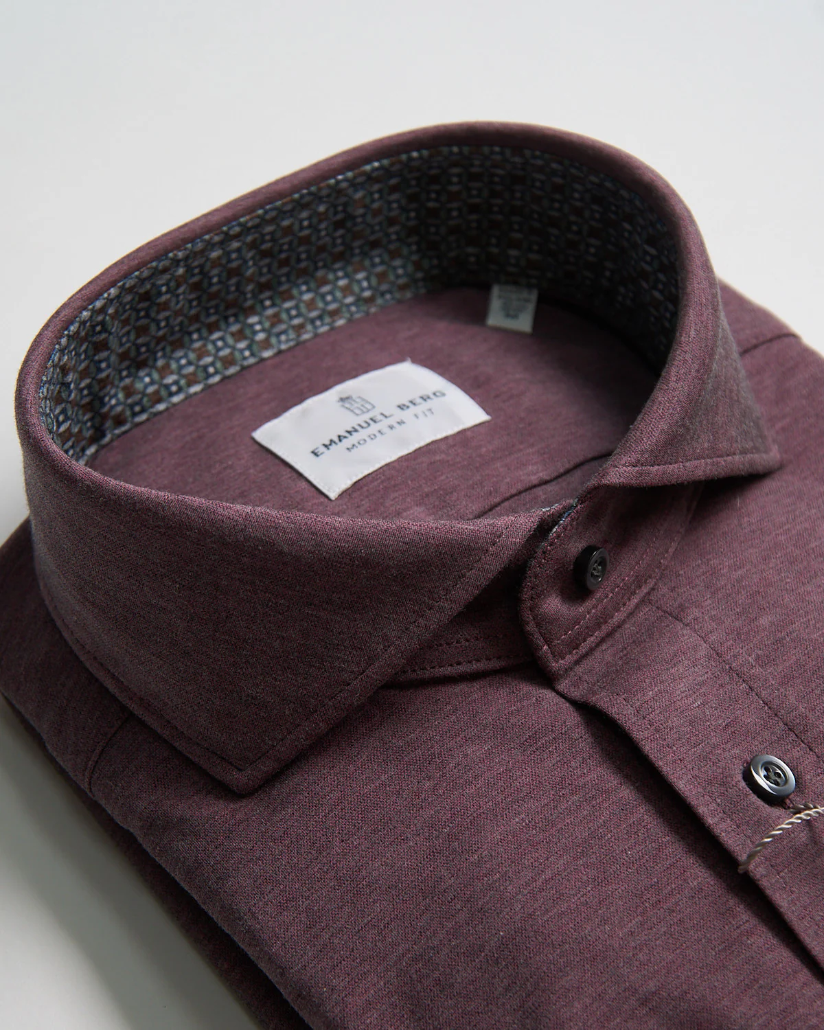 Modern Fit  Premium Jersey' Heathered Stretch Knit Shirt - Image 2