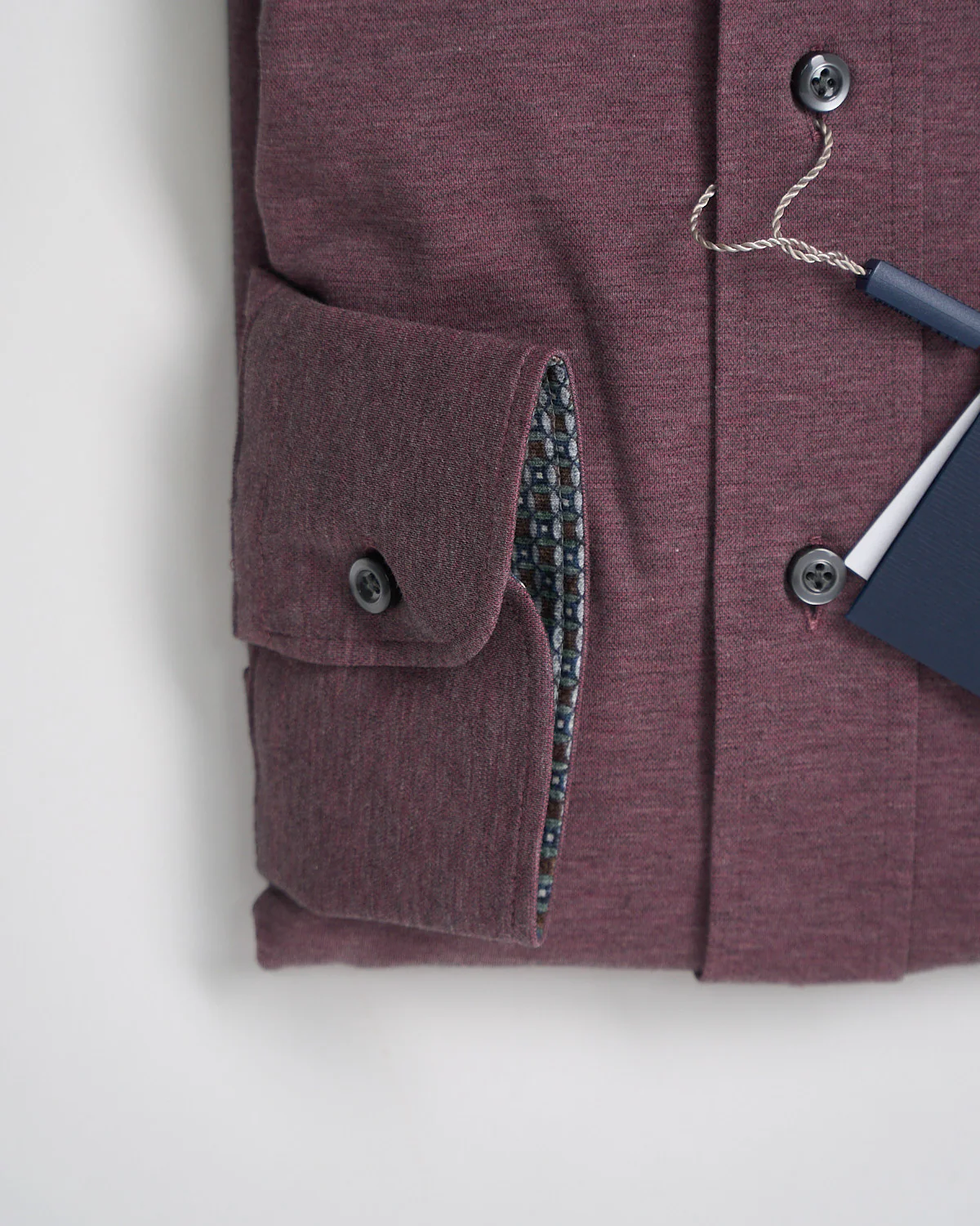 Modern Fit  Premium Jersey' Heathered Stretch Knit Shirt - Image 3