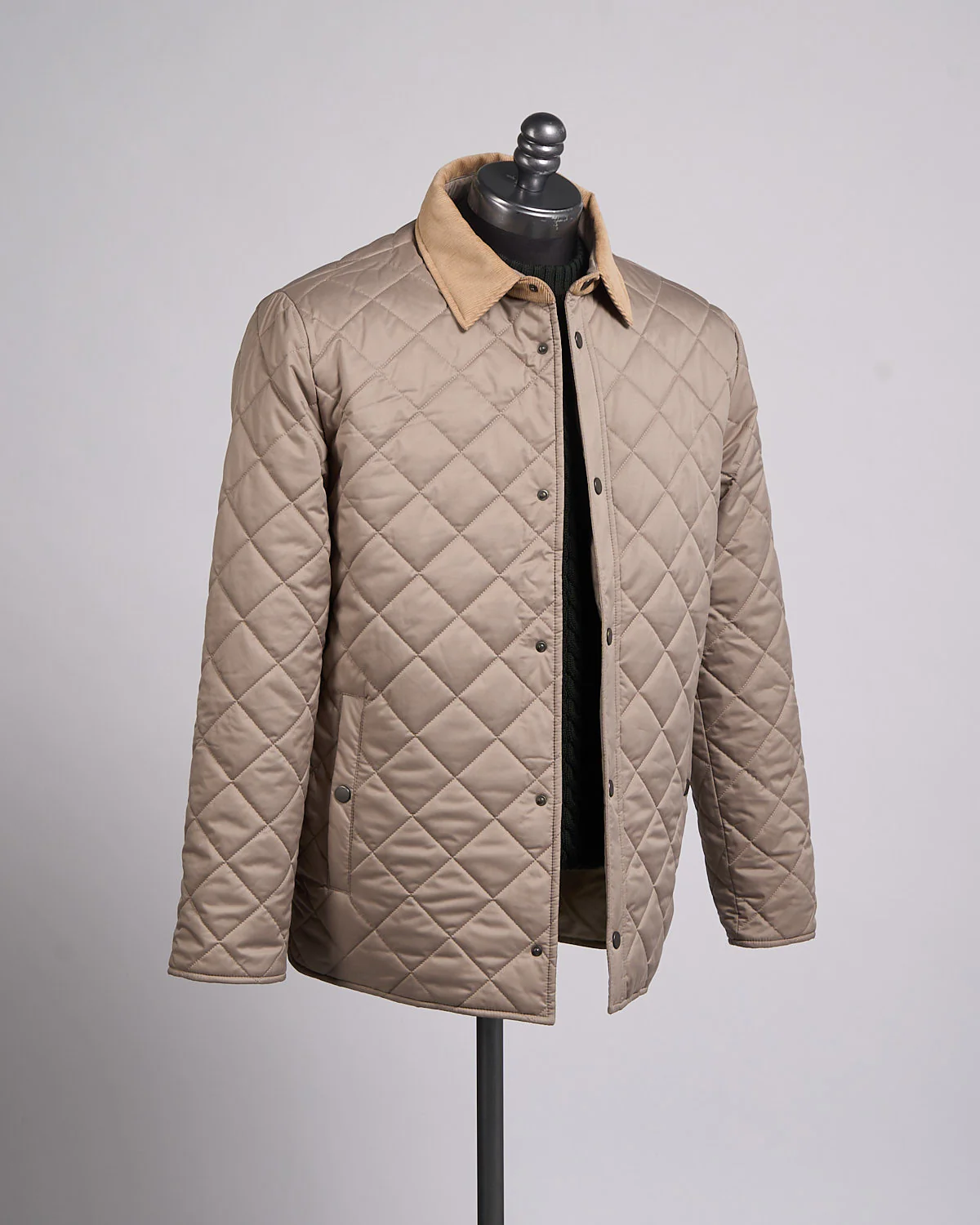 Beige Quilted Shell Jacket