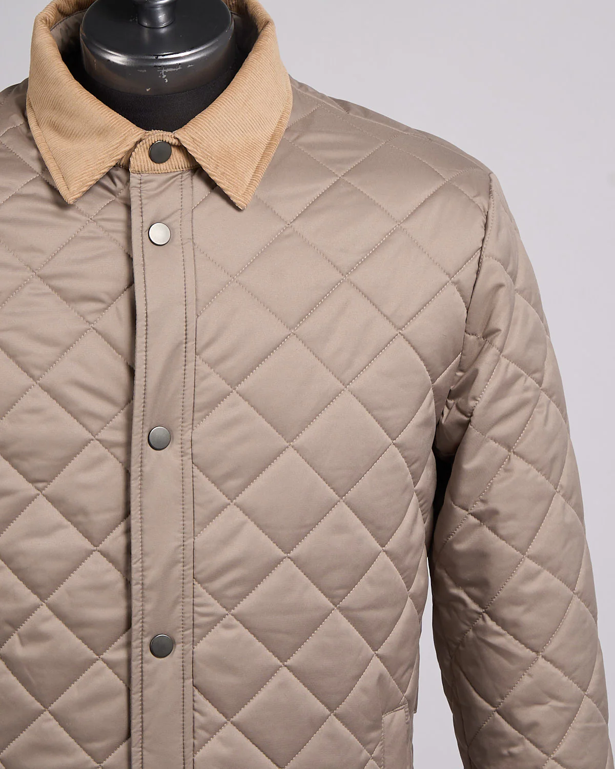 Beige Quilted Shell Jacket - Image 2