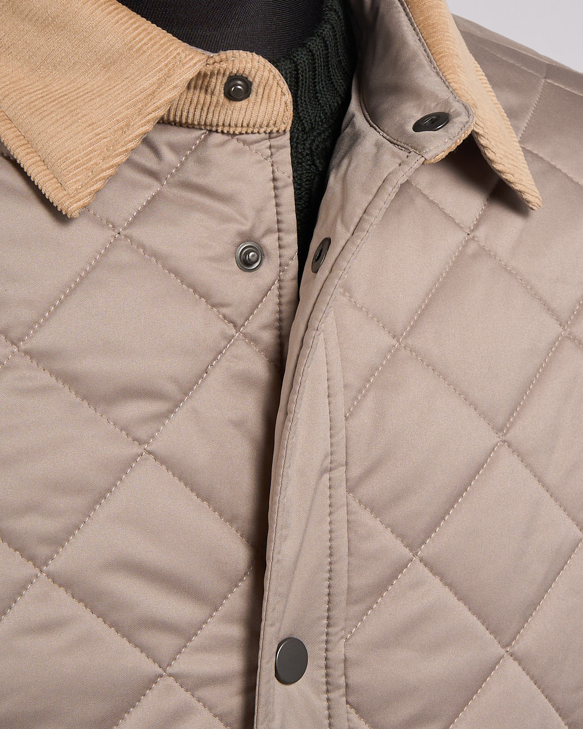 Beige Quilted Shell Jacket - Image 3