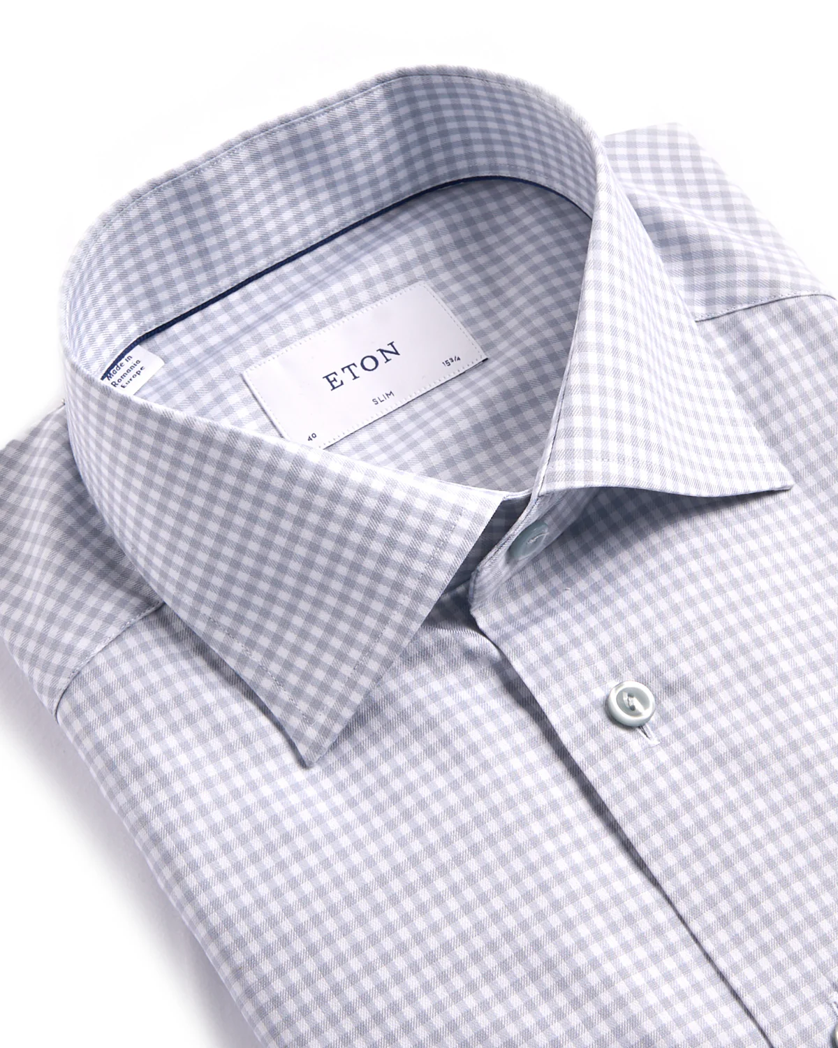 Check Cotton Tencel Slim Shirt - Image 2