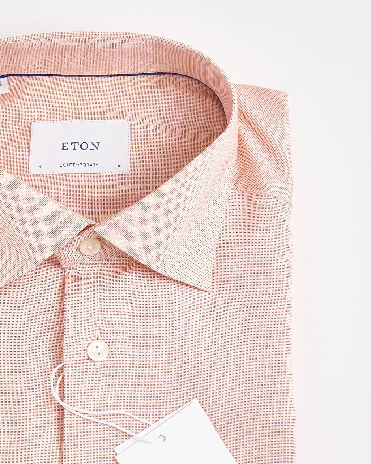 Contemporary Orange Solid Wrinkle Free Oxford - Image 2