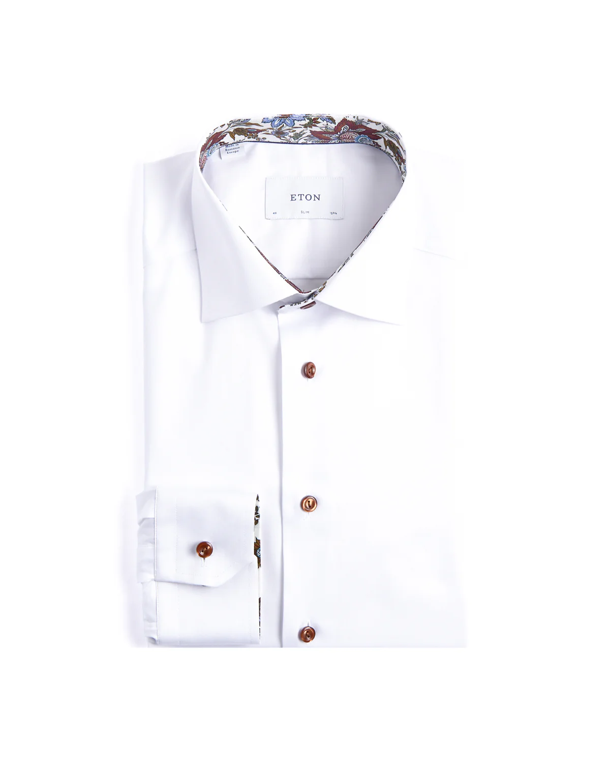 Floral Effect Slim Fit Twill Shirt