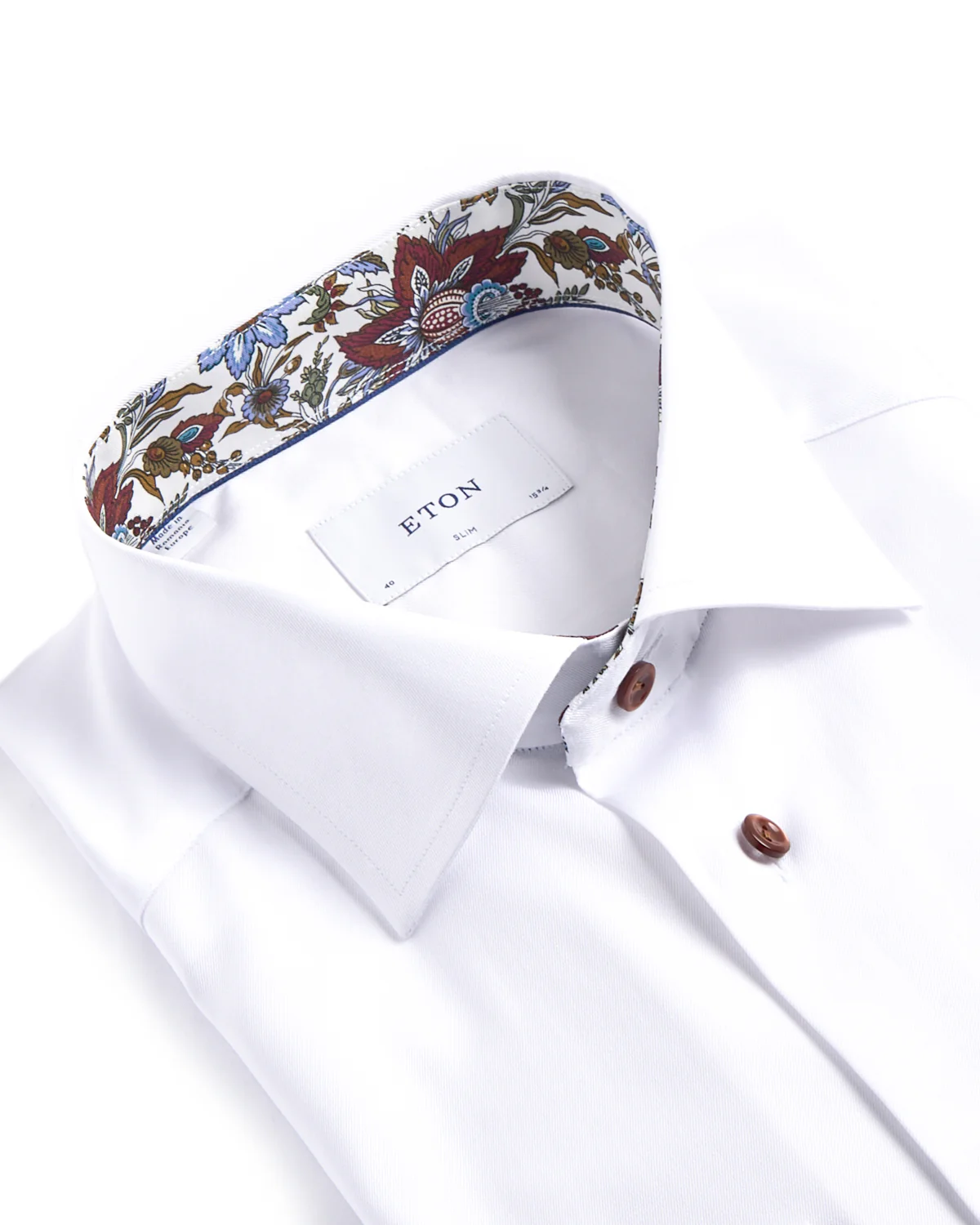 Floral Effect Slim Fit Twill Shirt - Image 2